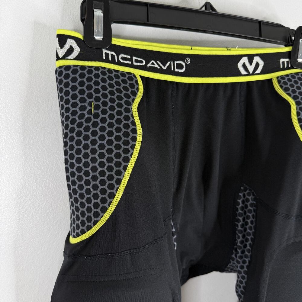 McDavid Padded Football Pants Mens Large Black 3/4 Compression Girdle Hex Pad